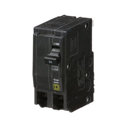 Square D QO280 Circuit Breaker 120/240V 80A 2P 10kA@240V Plug-In QO Series
