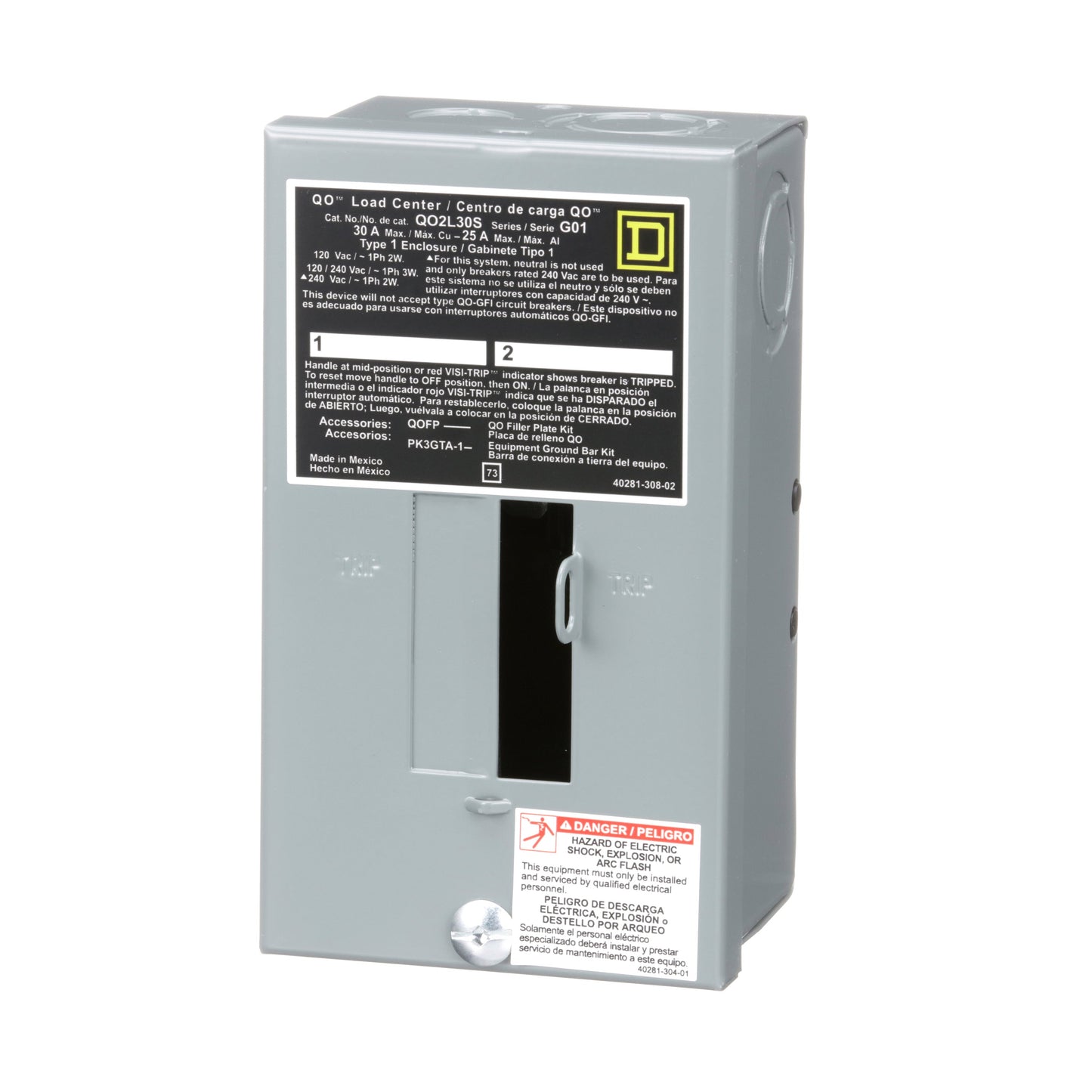 Square D QO2L30S Load Center | 120/240V AC 30A 1-Phase QO Series