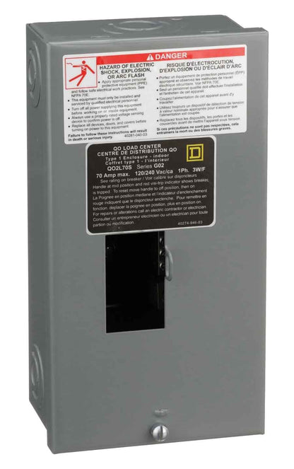 Square D QO2L70S Load Center | 120/240V AC 70A 1-Phase QO