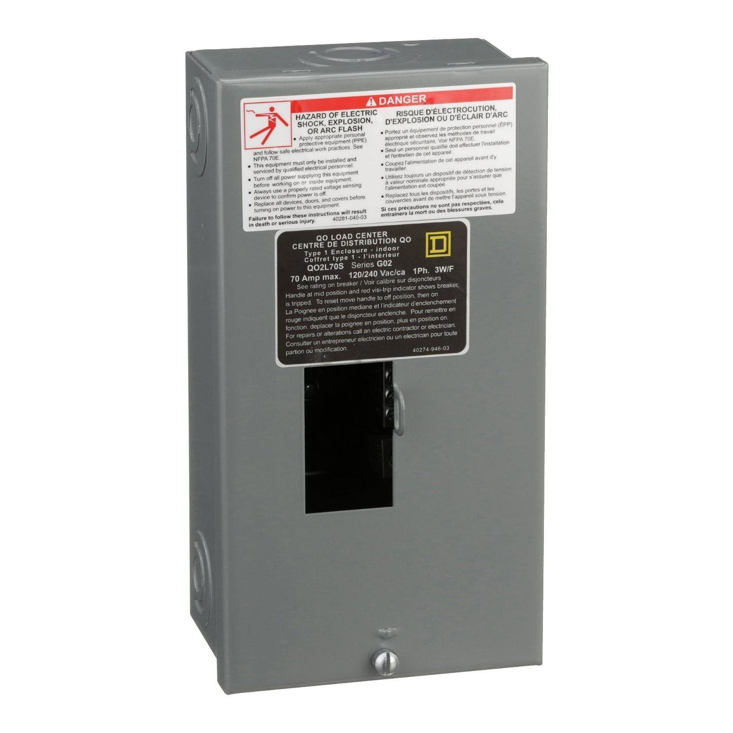 Square D QO2L70S Load Center | 120/240V AC 70A 1-Phase QO