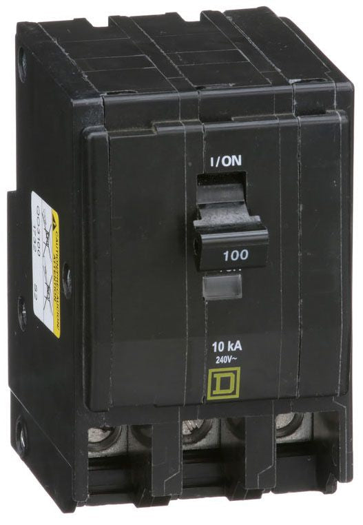 Square D QO3100 Circuit Breaker | 240V 100A 3P 10kA@240V Plug-In QO Series