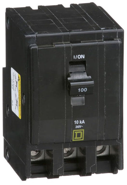 Square D QO3100 Circuit Breaker | 240V 100A 3P 10kA@240V Plug-In QO Series
