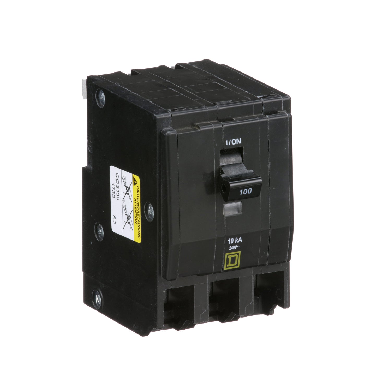 Square D QO3100 Circuit Breaker | 240V 100A 3P 10kA@240V Plug-In QO Series