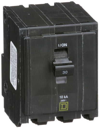 Square D QO330 Circuit Breaker | 240V 30A 3P 10kA@240V Plug-In QO Series