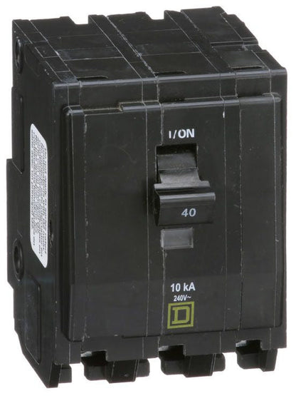 Square D QO340 Circuit Breaker | 240V 40A 3P 10kA@240V Plug-In QO Series