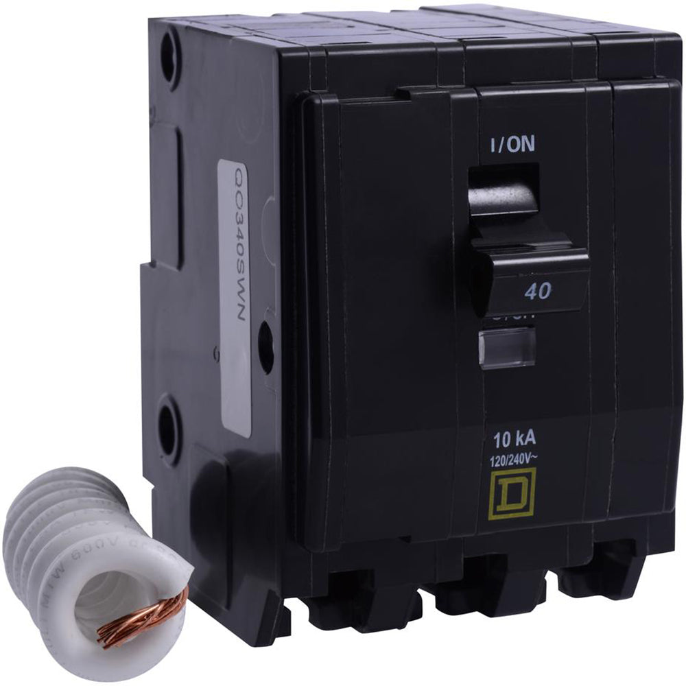 Square D QO340SWN Circuit Breaker | 240V 40A 2P 10kA@240V Plug-In QO Series