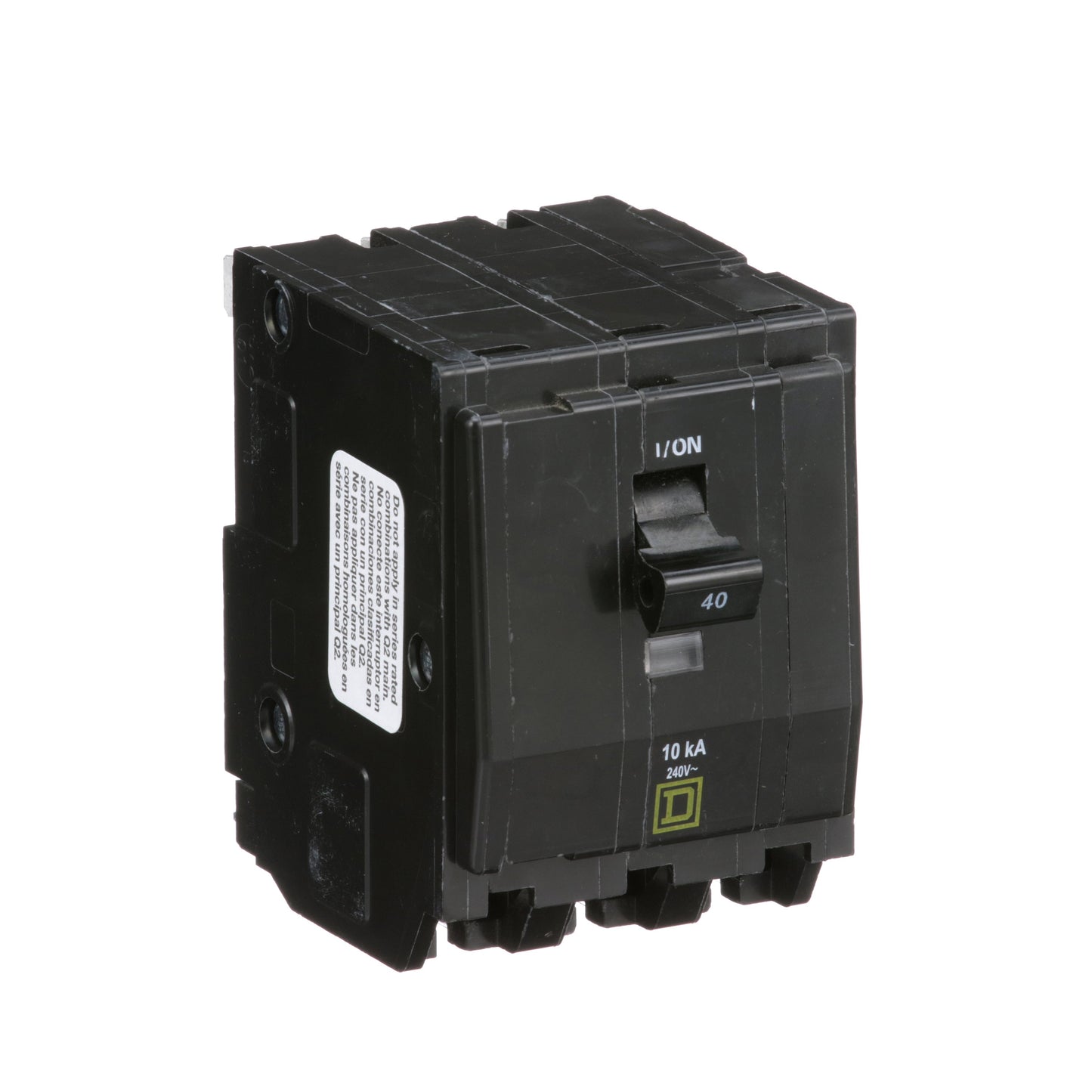 Square D QO340 Circuit Breaker | 240V 40A 3P 10kA@240V Plug-In QO Series