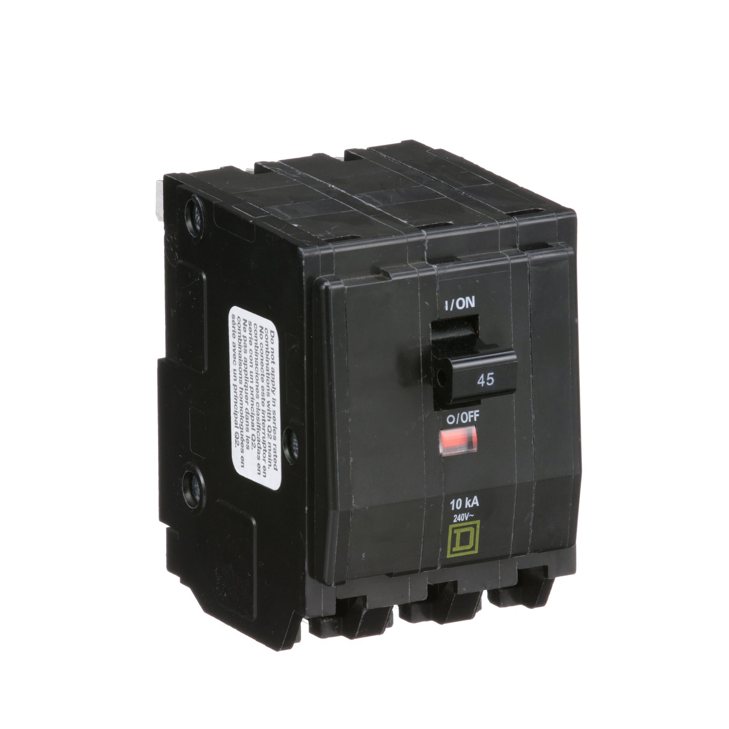 Square D QO345 Circuit Breaker | 240V 45A 3P 10kA@240V Plug-In QO Series