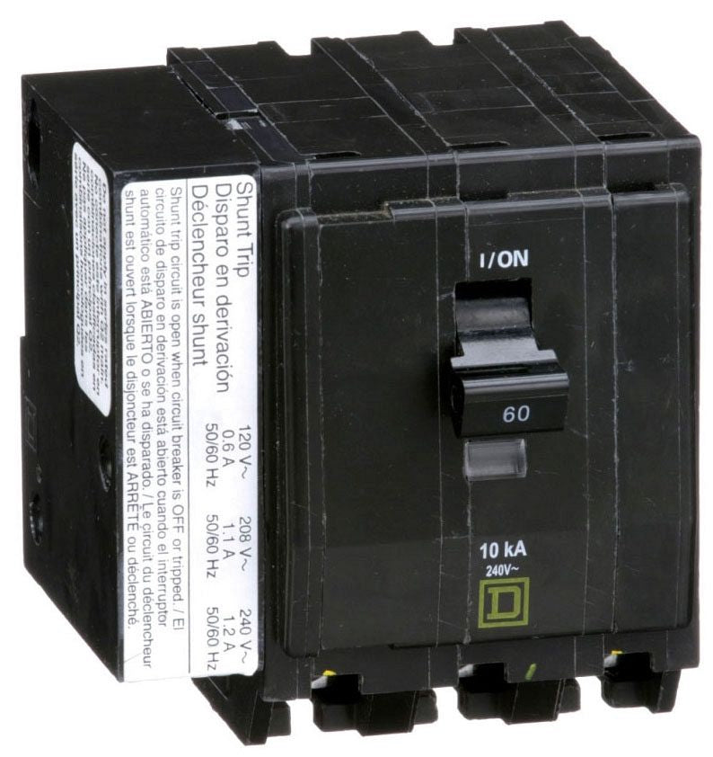 Square D QO3601021 Circuit Breaker | 240V 60A 3P 10kA@240V Plug-In QO Series