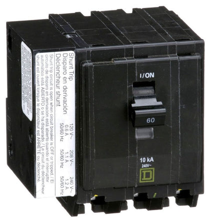 Square D QO3601021 Circuit Breaker | 240V 60A 3P 10kA@240V Plug-In QO Series