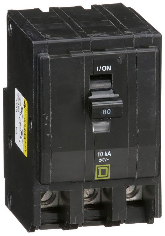 QO380 - Square D Plug-In 80 Amp 3 Pole Circuit Breaker - Essential Electric Supply