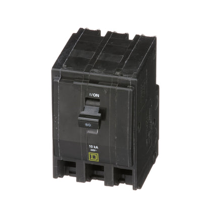 Square D QO380 Circuit Breaker | 240V 80A 3P 10kA@240V Plug-In QO Series