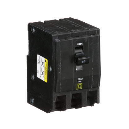 Square D QO380 Circuit Breaker | 240V 80A 3P 10kA@240V Plug-In QO Series