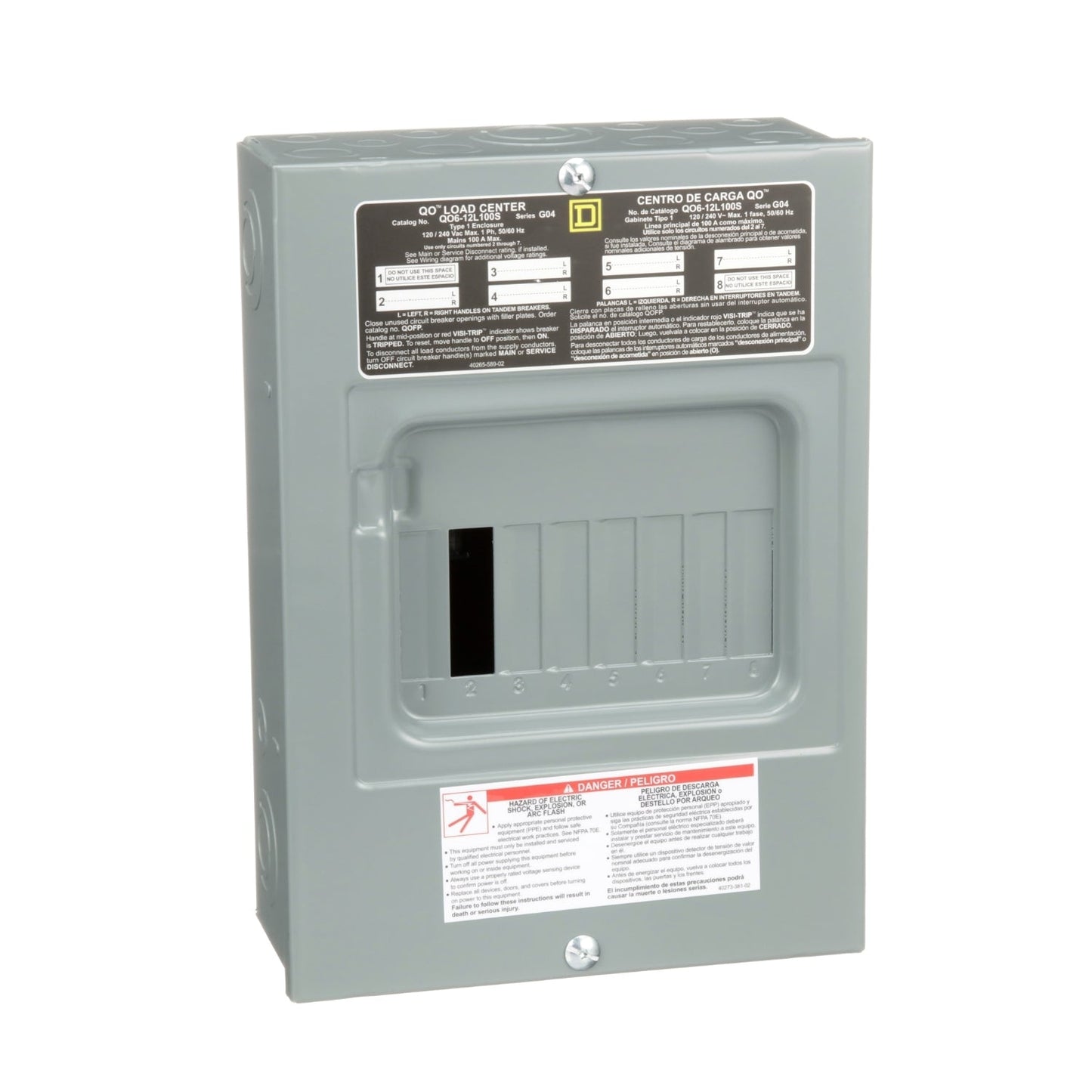 Square D QO612L100S Load Center | 100A 120/240V 1-Phase QO Series