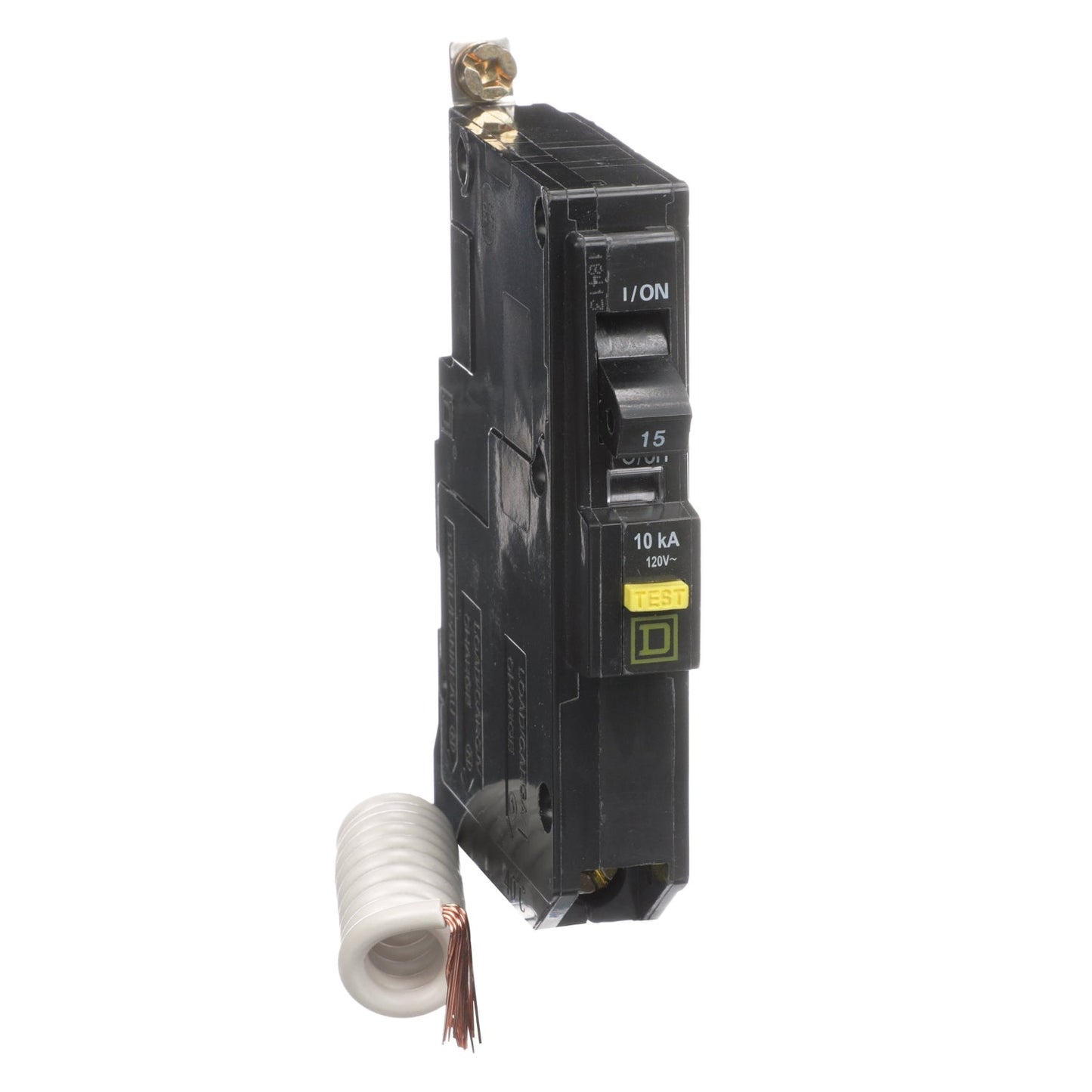 Square D QOB115GFI Circuit Breaker | 120V 15A 1P 10kA@120V Bolt-On GFCI QOB Series