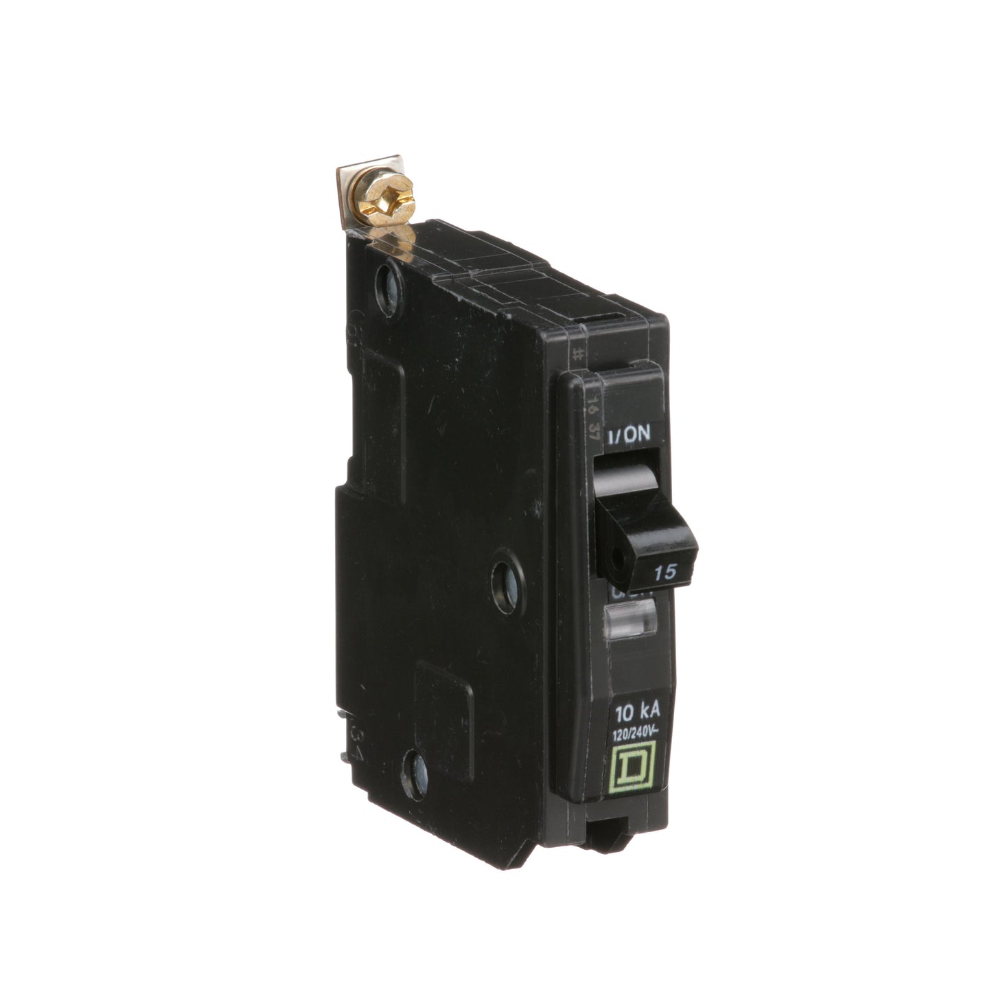 Square D QOB115 Circuit Breaker | 120/240V 15A 1P 10kA@120V Bolt-On QOB Series