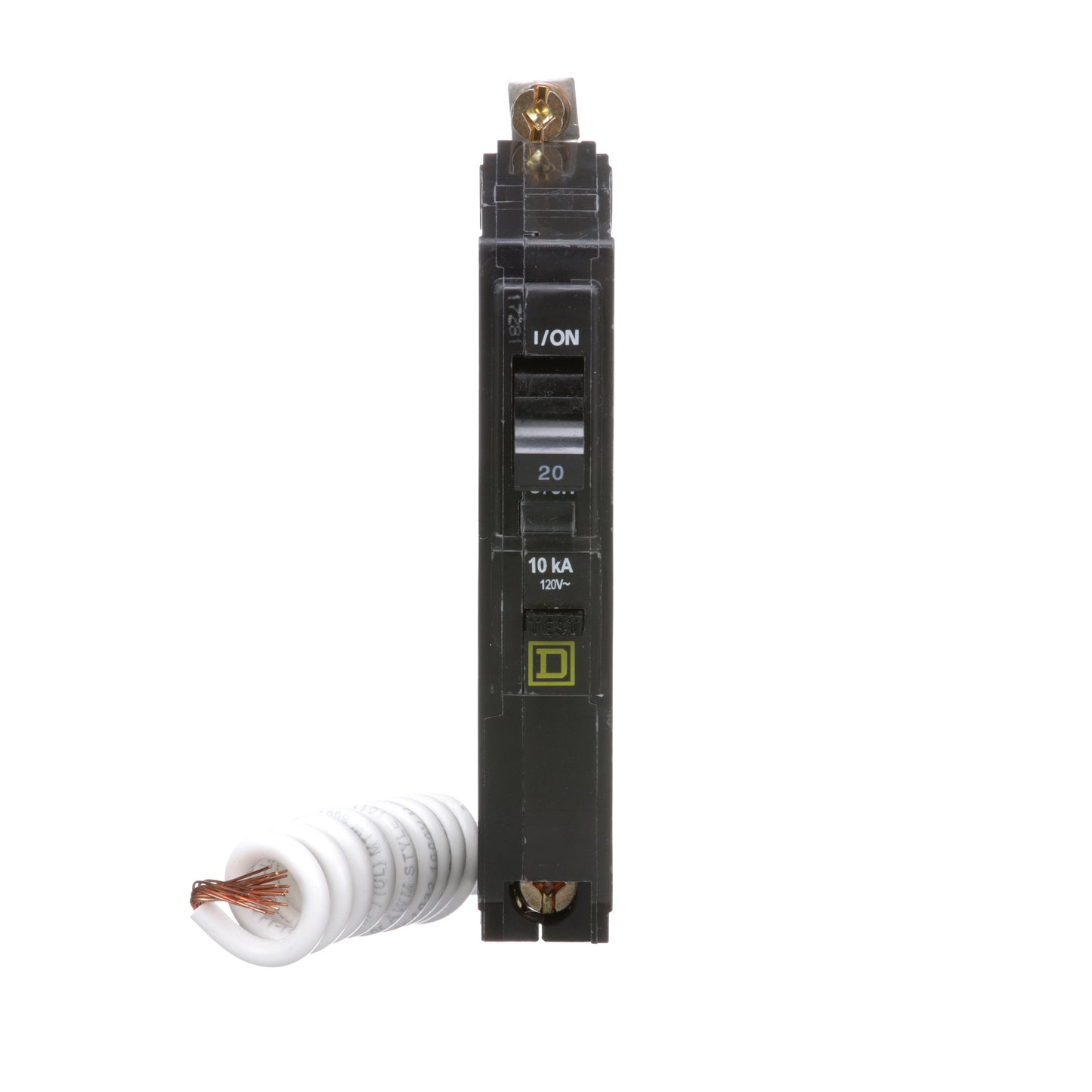 Square D QOB120EPD Circuit Breaker | 120V 20A 1P 10kA@120V Bolt-On QOB Series
