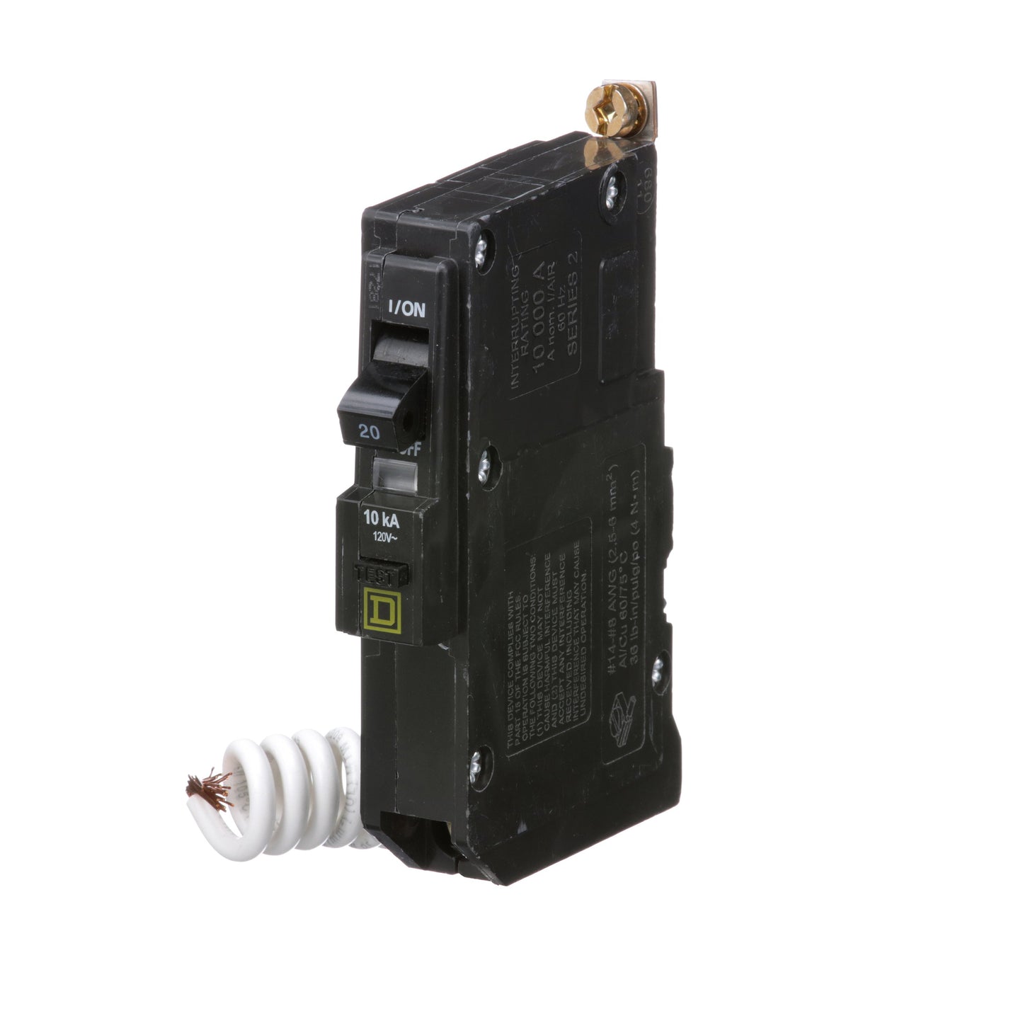 Square D QOB120EPD Circuit Breaker | 120V 20A 1P 10kA@120V Bolt-On QOB Series