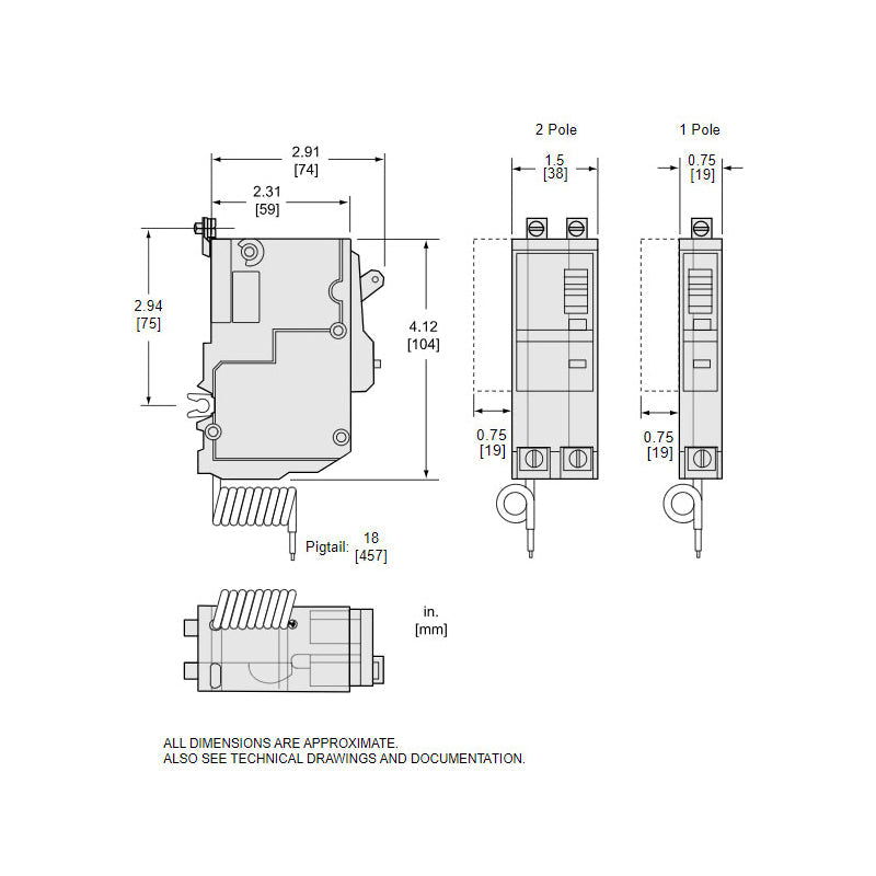 Square D QOB120VHGFI Circuit Breaker | QOB Series QOB 120V 20A