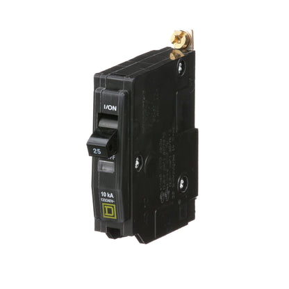 Square D QOB125 Circuit Breaker | 120/240VAC 25A 1P 10kA@120V QOB Series