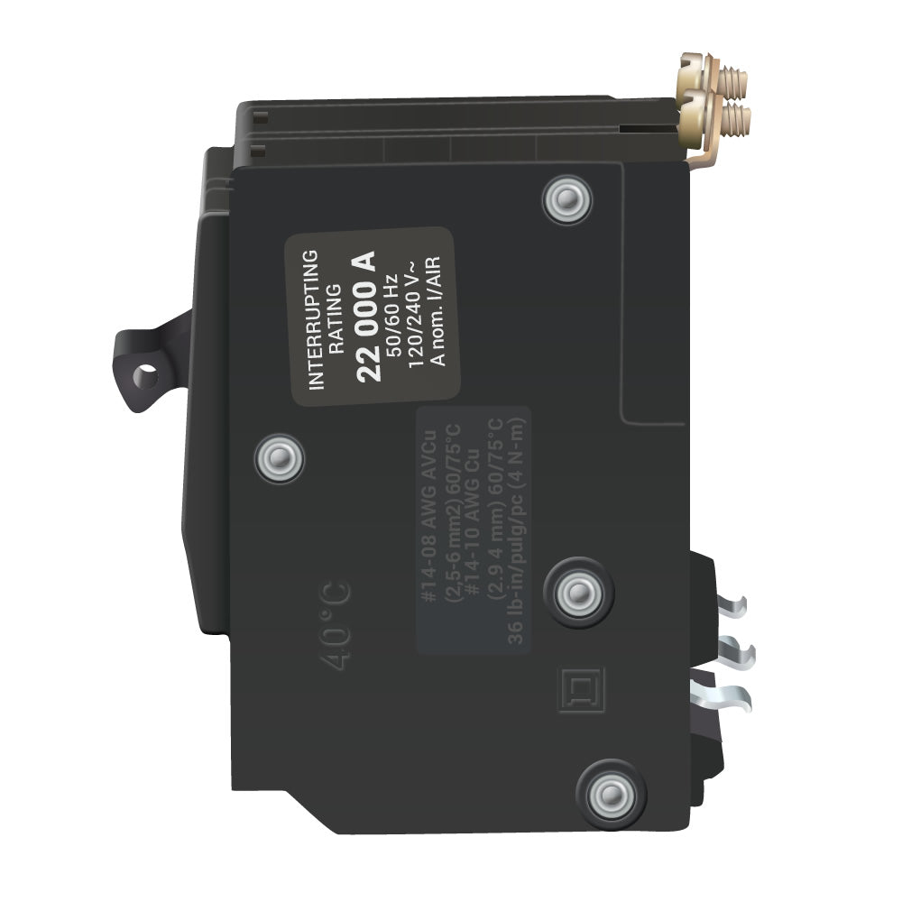 Square D QOB2125VH Circuit Breaker | 240V 125A 2P 22kA@240V Bolt-On QOB Series