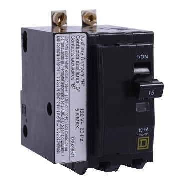 Square D QOB2201201 Circuit Breaker | 120V 20A 2P 10kA@120V Bolt-On QOB Series