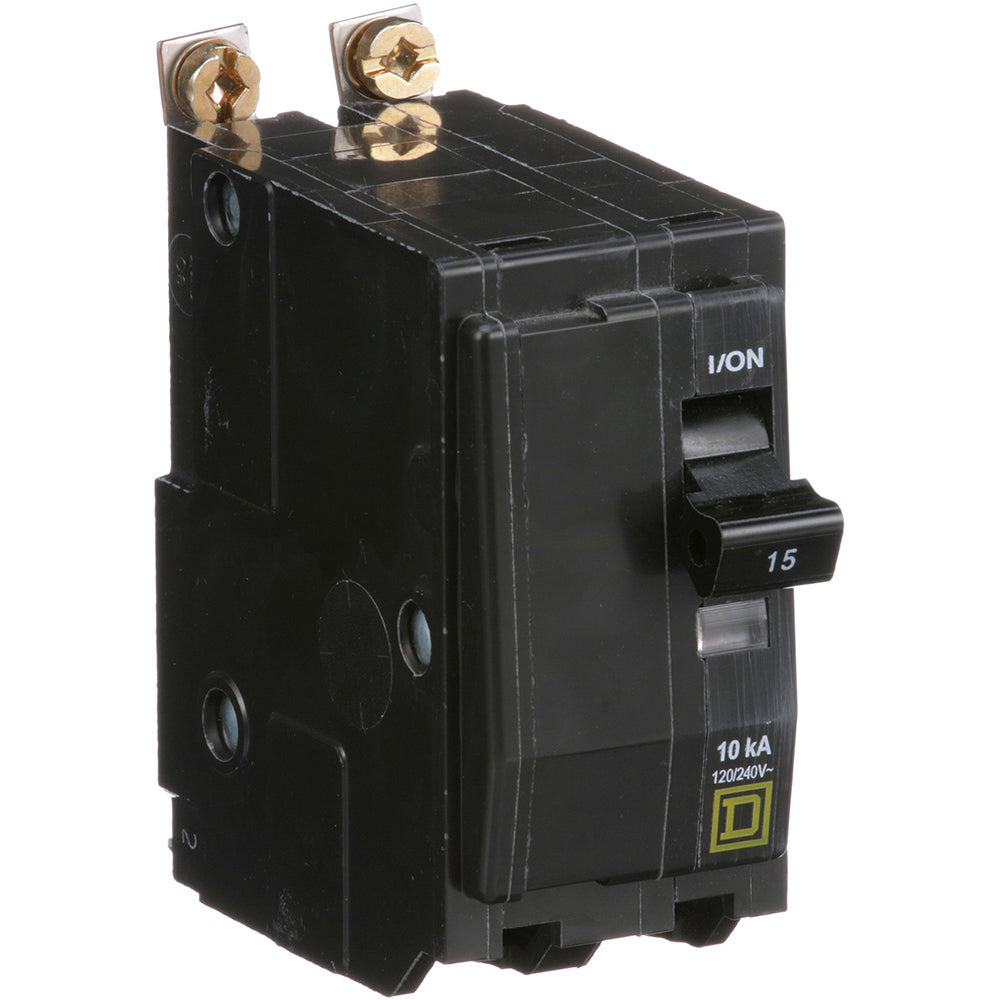 Square D QOB215 Circuit Breaker | 120/240V 15A 2P 10kA@120V Bolt-On QOB Series