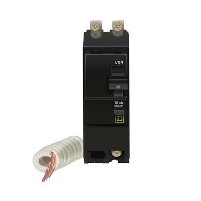 Square D QOB220EPD Circuit Breaker 120/240V 20A 2P 10kA@120V Bolt-on QOB Series