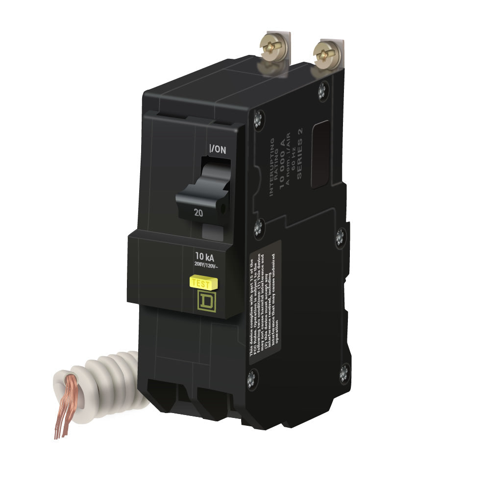 Square D QOB220GFI Circuit Breaker | 120/240V 20A 2P 10kA@240V Bolt-On QOB Series