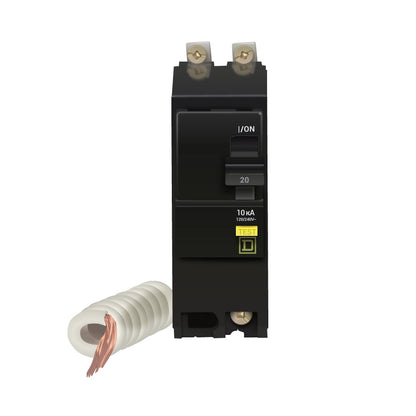 Square D QOB220GFI Circuit Breaker | 120/240V 20A 2P 10kA@240V Bolt-On QOB Series