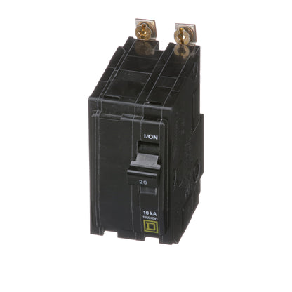 Square D QOB220 Circuit Breaker | 120/240V 20A 2P 10kA@120V QOB Series