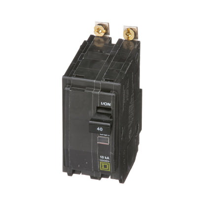 Square D QOB240 Circuit Breaker | 120/240V 40A 2P 10kA@120V Bolt-On QOB Series
