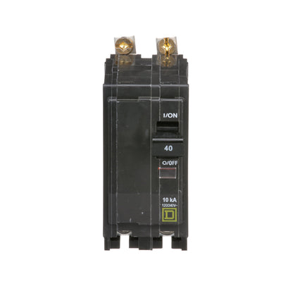 Square D QOB240 Circuit Breaker | 120/240V 40A 2P 10kA@120V Bolt-On QOB Series