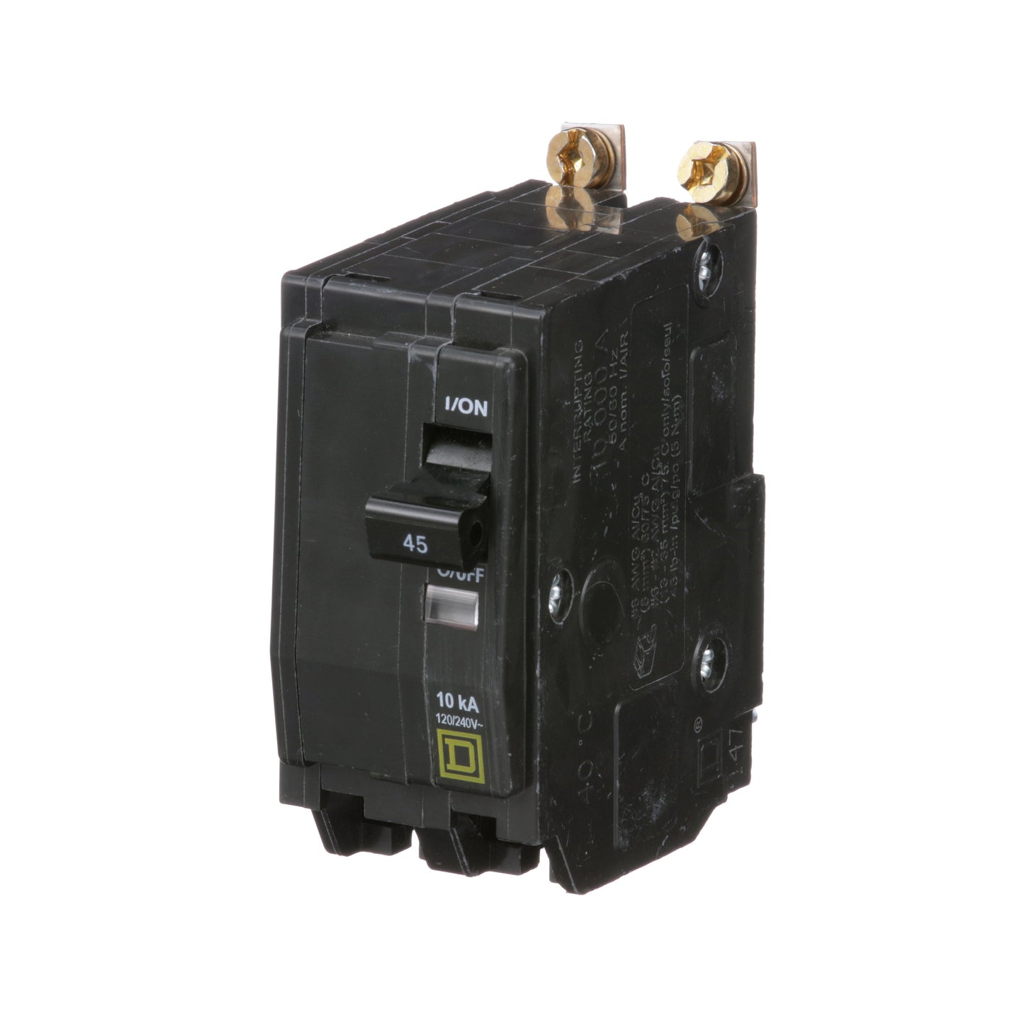 Square D QOB245 Circuit Breaker | 120/240V 45A 2P 10kA@120V Bolt-on QOB Series