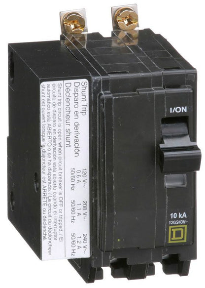Square D QOB2601021 Circuit Breaker | 120/240V 60A 2P 10kA@120V Bolt-on QOB Series