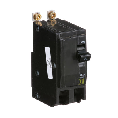 Square D QOB280 Circuit Breaker | 120/240V 80A 2P 10kA@120V Bolt-On QOB Series