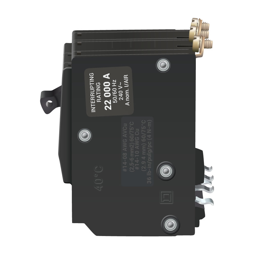 Square D QOB3100VH Circuit Breaker | 240V 100A 3P 22kA@240V Bolt-On QOB Series