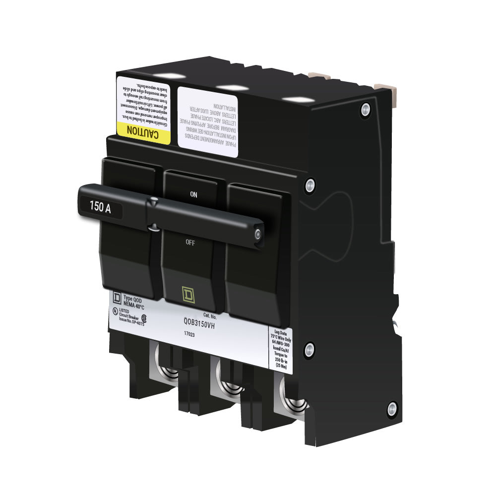 Square D QOB3150VH Circuit Breaker | 240V 150A 3P 22kA@240V Bolt-on QOB