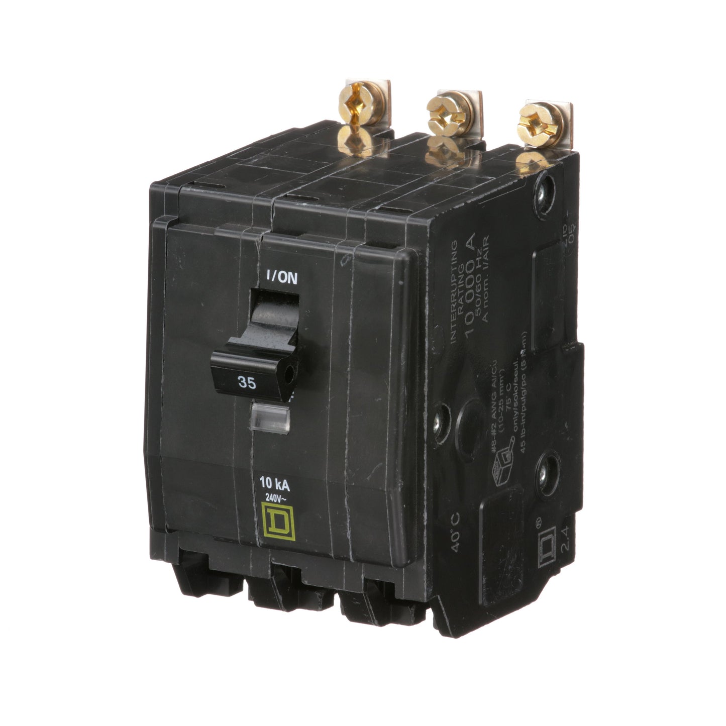 Square D QOB335 Circuit Breaker | 240V 35A 3P 10kA@240V Bolt-on QOB Series