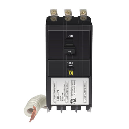 Square D QOB340EPD Circuit Breaker | 120V 40A 3P 10kA@120V Bolt-On QOB Series