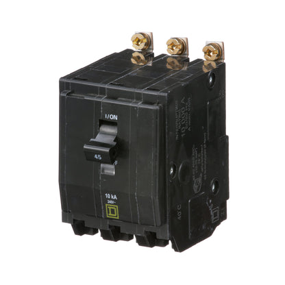 Square D QOB345 Circuit Breaker | 240V 45A 3P 10kA@240V Bolt-On QOB Series