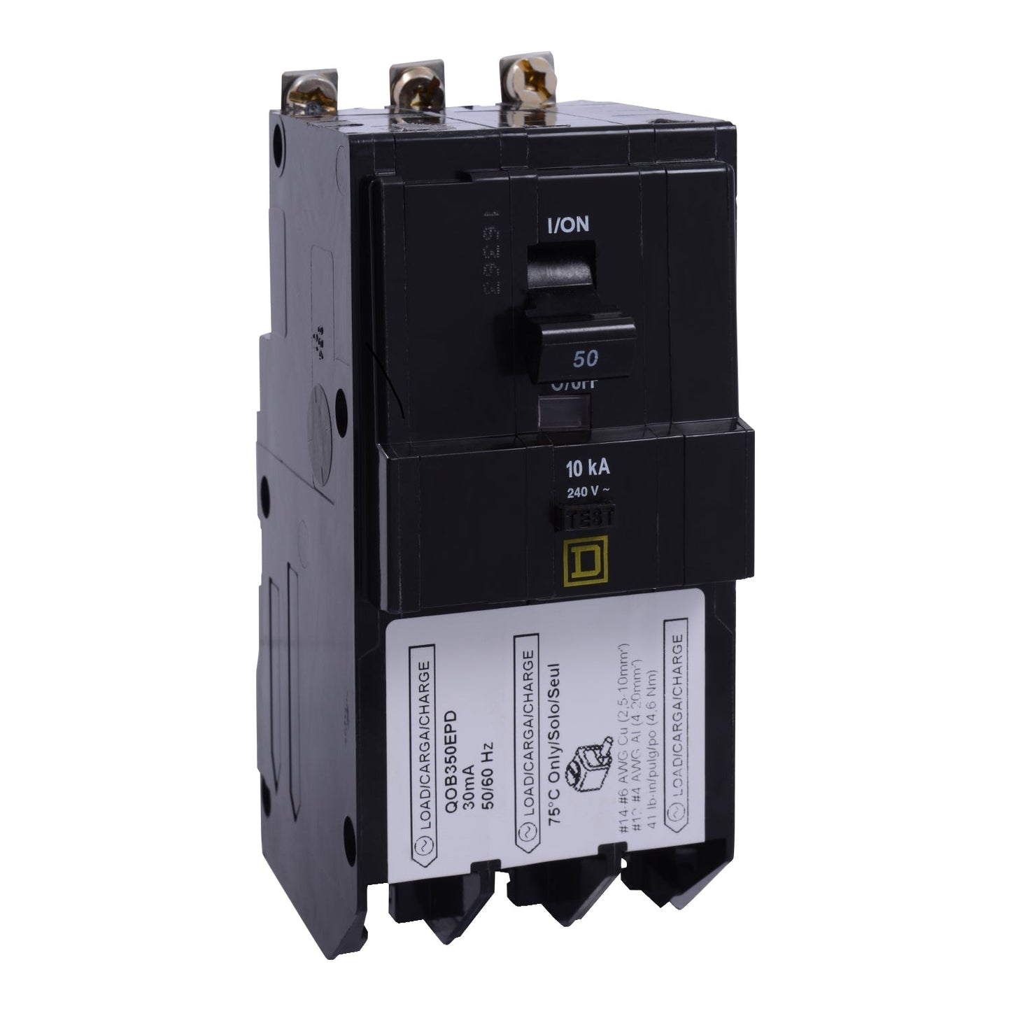 QOB350EPD - Square D Bolt-On 120V 50A 3 pole circuit breaker 10kA@120V - Essential Electric Supply
