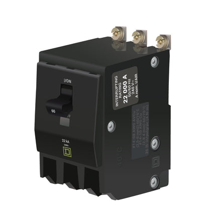 Square D QOB360VH 60A 3-Pole Bolt-On Breaker, 22kA, NQ/NQOD