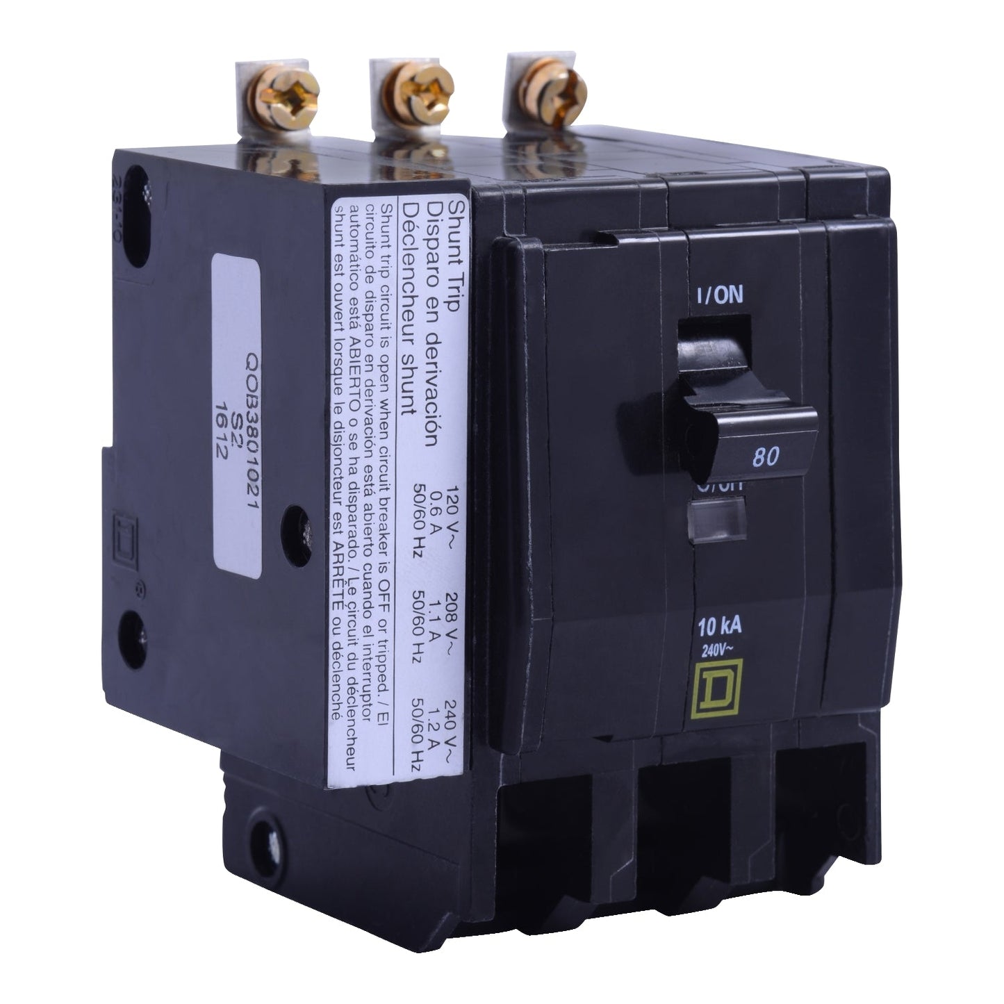 Square D QOB380VH1021 Circuit Breaker | QOB Series QOB 240V 80A