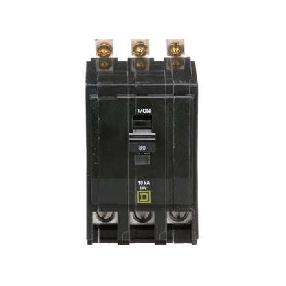 Square D QOB380 Circuit Breaker | 240V 80A 3P 10kA@240V QOB Series