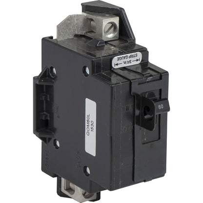 Square D QOM60L Circuit Breaker | 120V 60A 1P 10kA@120V Feed-Thru QO Series