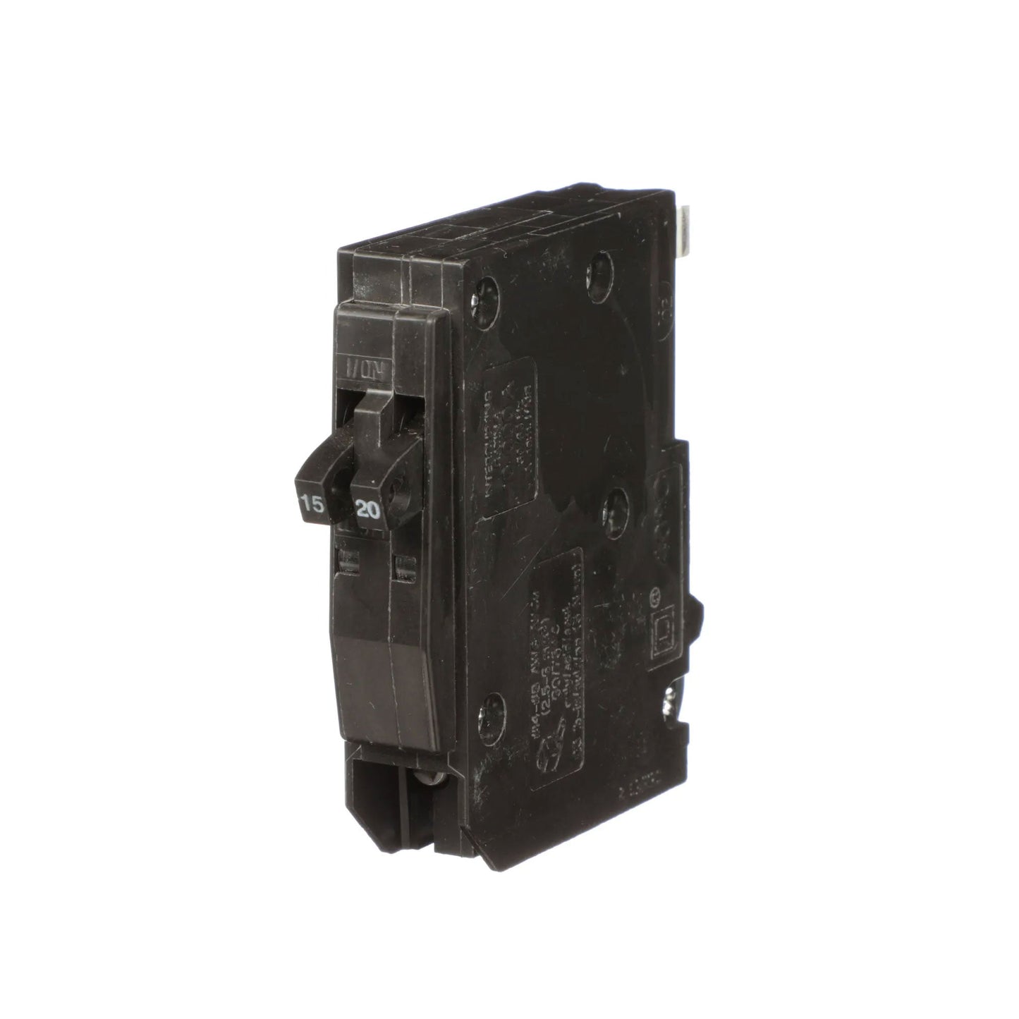 Square D QOT1520 Circuit Breaker | 120/240V 20A 2P 10kA@120V Plug-In QO Series