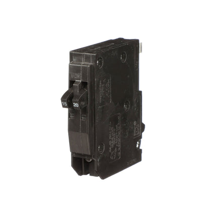 Square D QOT1520 Circuit Breaker | 120/240V 20A 2P 10kA@120V Plug-In QO Series