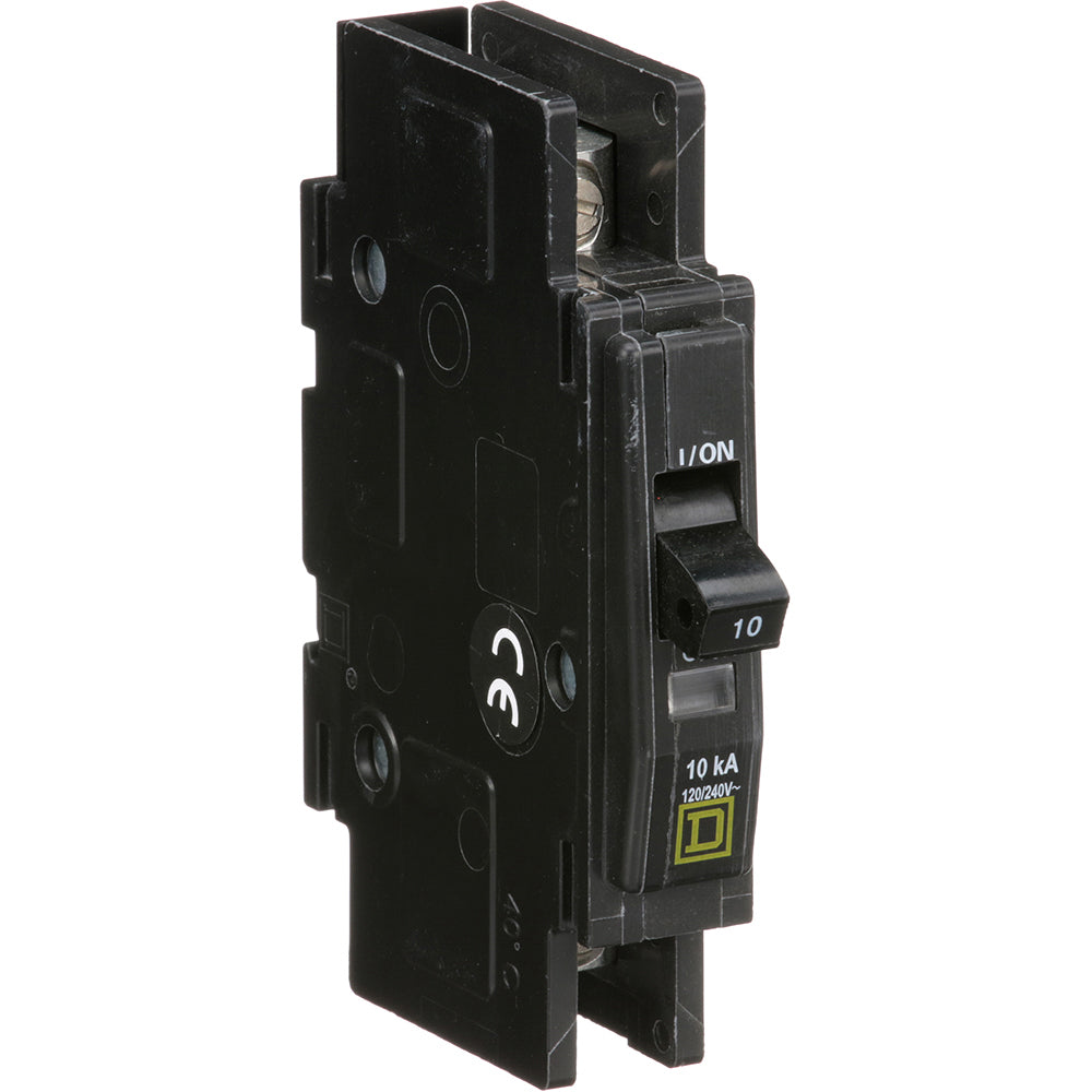 Square D QOU110 Circuit Breaker | 120/240V 10A 1P 10kA@120V Bolt-On QOU Series