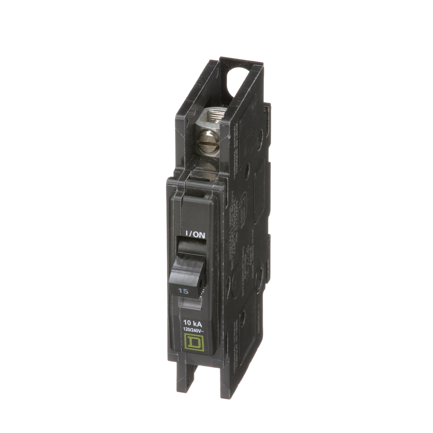 Square D QOU115 Circuit Breaker | 120/240V 15A 1P 10kA@120V Bolt-On QOU Series